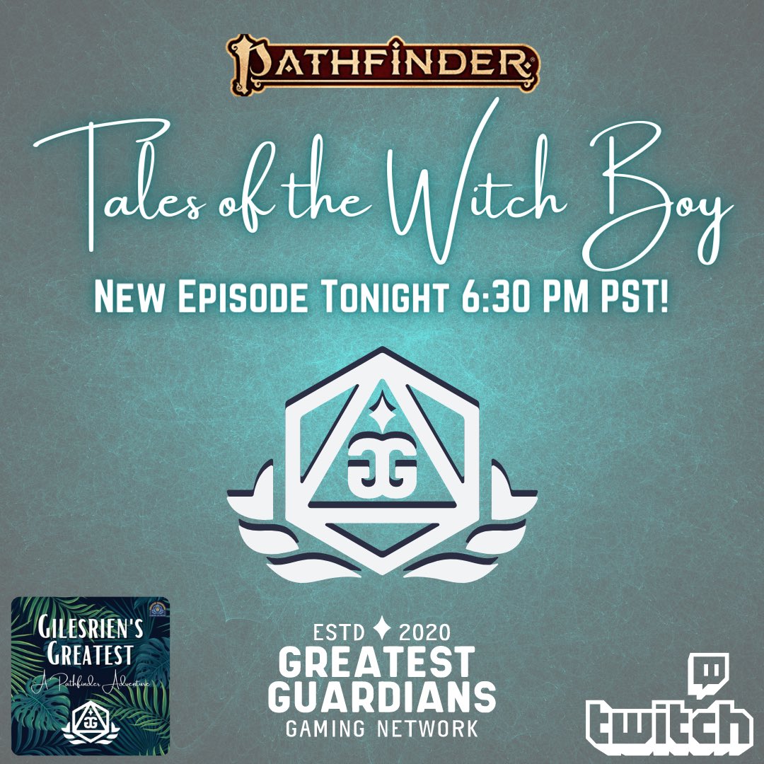 GilesrienGr8st's tweet photo. The party deals with a trickster #fae in tonight’s #episode of #Tales of the #Witch Boy, our #pathfinder #pf2e #twitch #stream!

#tabletop #ttrpg #gaming #adventure #fantasy #live #dnd #dungeonsanddragons https://t.co/2cAVFyQEfo