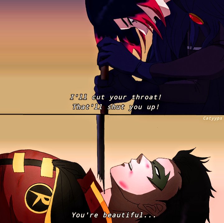 thedemonbirds's tweet photo. Damian and Raven by @catyyps 
#damirae #dccomics https://t.co/8h5vfjF7Lo