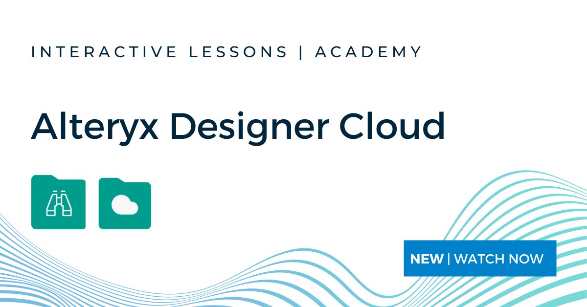 kyoshidaisy's tweet image. With Designer Cloud, users can prepare, blend and analyze data directly from a web browser. Check out these four new interactive lessons to learn more: ow.ly/8qwN103uMou #AlteryxCloud #AnalyticsForAll