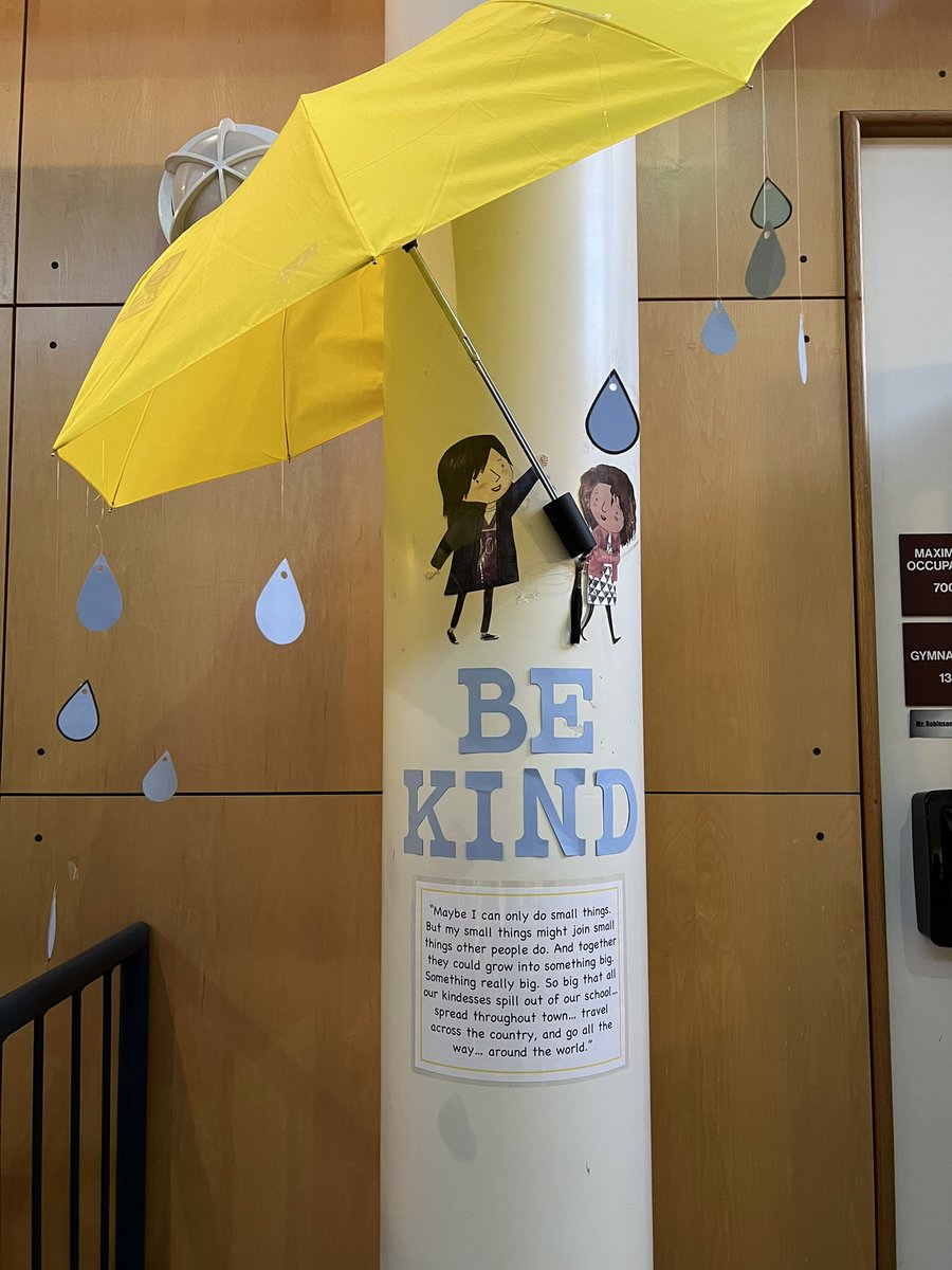 MrsPeterson3rd's tweet photo. Our last #literacy festival school read aloud was Be Kind by Pat Zietlow Miller. Here is the final display that greeted students this morning! @sps_bates @SalemSchoolsk12 https://t.co/VMbyc3H9Cx