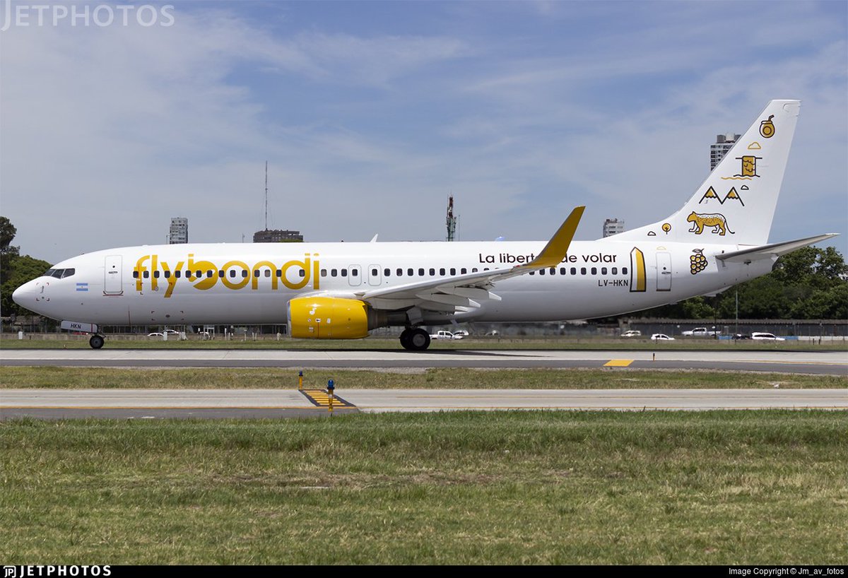 [Vuelo FO 5054] 21/3 (Flybondi) llevó en la ruta Buenos Aires (EZE) 🇦🇷 - Mendoza (MDZ) 🇦🇷 185 PAX en un B737-800 (LV-HKN). Asientos: 189. Configuración: Y189. Ocupación: 97,88%. Duración: 1 hora y 39 minutos. Edad del avión: 14.3 años. Distancia: 974km