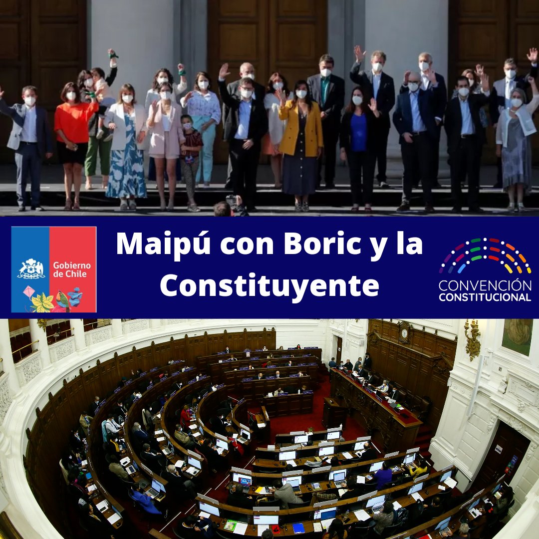 MaipuxBoric's tweet photo. 1/4 Porque somos oficialismo y estamos con nuestro presidente, a partir de hoy esta cuenta también se cuadra detrás del proceso constituyente. Como dijo @gabrielboric en su discurso el día que asumió: https://t.co/DXun4IJwRT