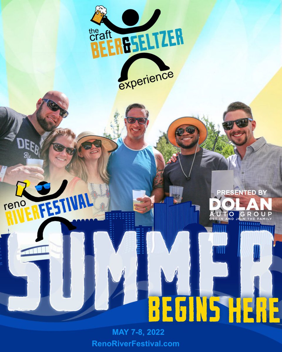 Hop it up and get bubbly with the Craft Beer &amp; Hard Seltzer Experience at <a href="/RenoRiverFest/">Reno River Festival</a>! 🍻Sample award-winning craft beer or a wide array of refreshing hard seltzers. Your summer begins with an outdoor tasting tour in downtown Reno! 😎
Get your 🎟️ at renoriverfestival.com/craft-beer-sel…