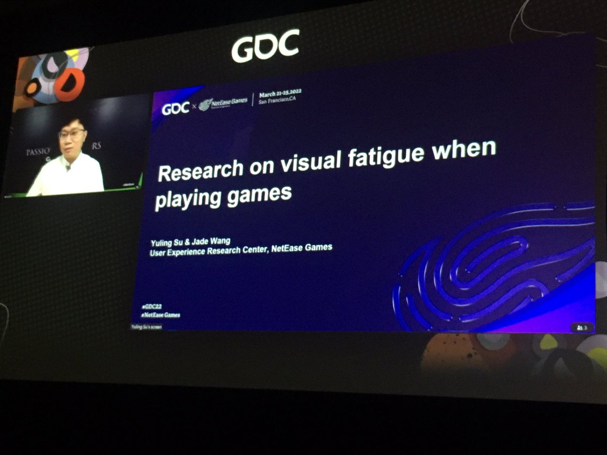 CeliaHodent's tweet photo. Now at the #GDC #UXsummit, Yuling Su, researcher at NetEase Games (talk prepared with Jade Wang), explains how to avoid visual fatigue (eye strain) on your players. https://t.co/tlQqBZmmc3