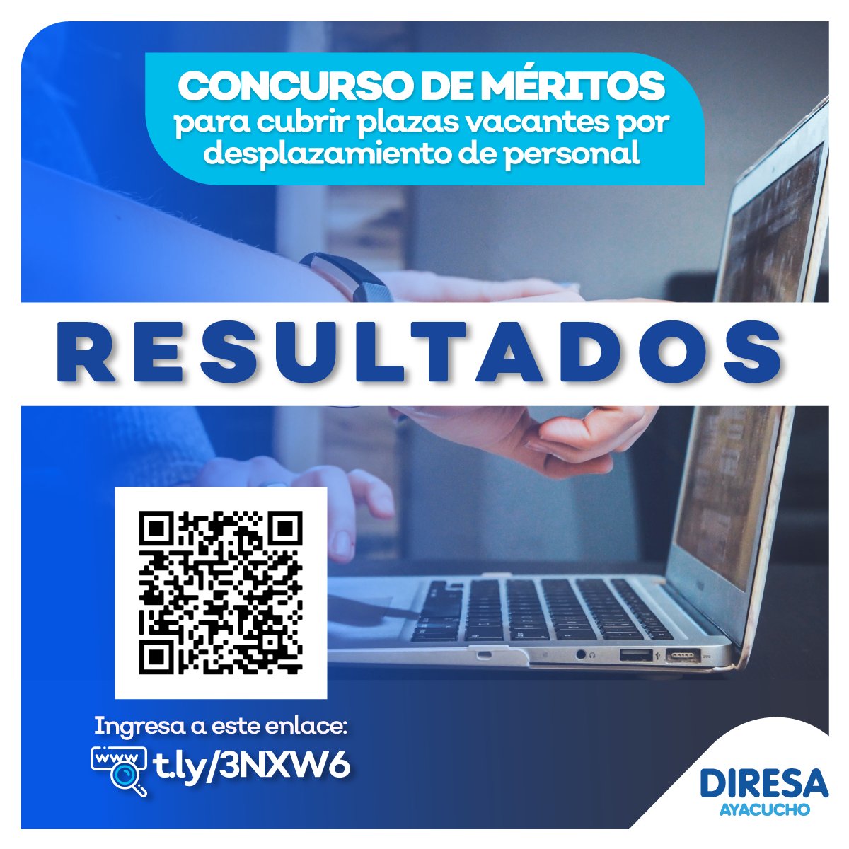 DIRESA_Ayacucho's tweet photo. 🔵 #RESULTADOS | Conoce los resultados finales del concurso de méritos para cubrir plazas vacantes por desplazamiento de personal.

📄 Ingresa a https://t.co/ASIgQMtpXx https://t.co/VvznzwPl01