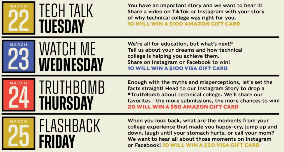 DenmarkTechSC's tweet photo. #SCTechWeek continues tomorrow. Make sure you check in on the @IDefySC  page every day for your chance to win cool prizes and rep your school! https://t.co/JmXFLntDQ5