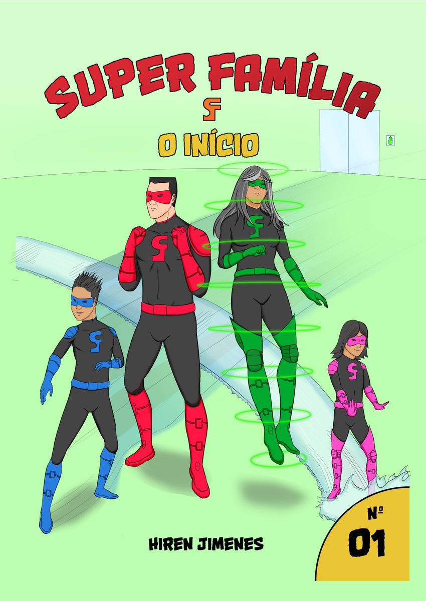 Eighth888's tweet photo. The fist cover for Super Family, this fist issue showed me that I still have a lot to learn but I'm improved a lot after making it. 
#comics #characterdesign #digitalarts #CoverArt https://t.co/gy3FLM7NYm
