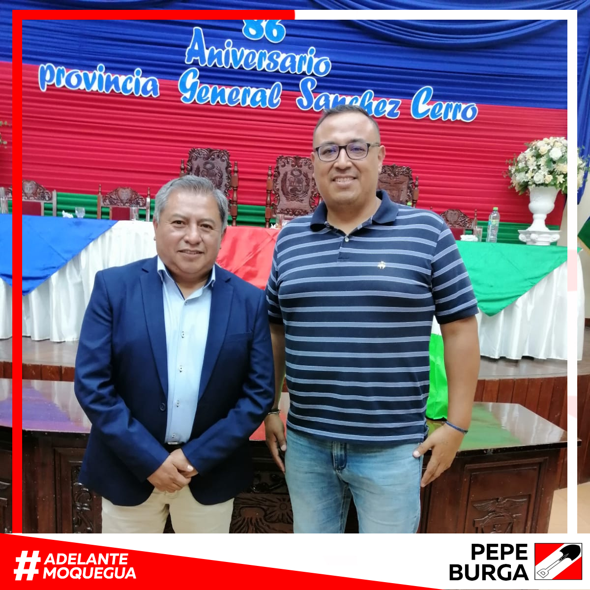 BurgaPepe's tweet photo. #Moquegua | Hoy estuve presente en la conferencia de prensa sobre las actividades festivas y tradicionales por el 86 Aniversario de la Provincia General Sánchez Cerro, región Moquegua. 

¡VAMOS JUNTOS, UNIENDO FUERZAS! https://t.co/fHsqpRqN0A