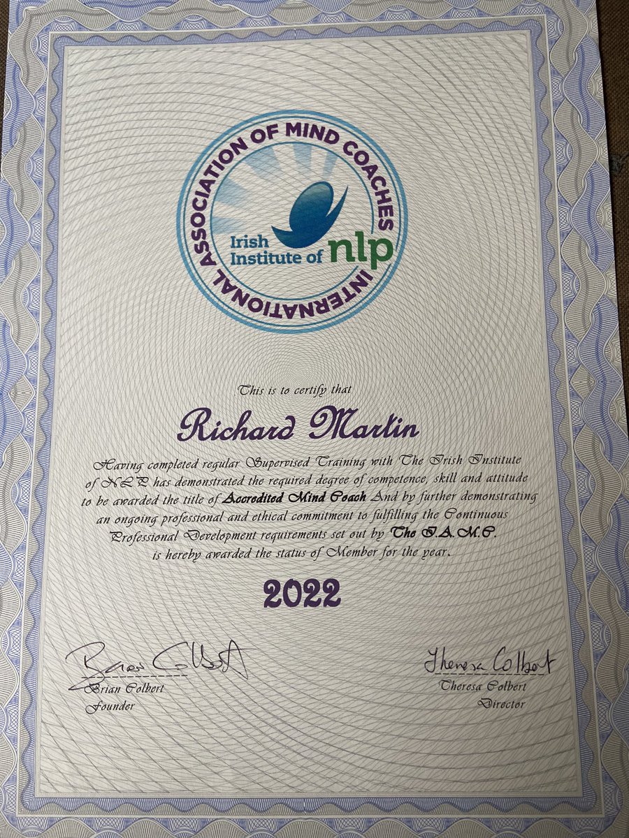 RichardDMartin's tweet photo. 2022 Membership with the International Association of Mind Coaches https://t.co/WIXw6wBc3C