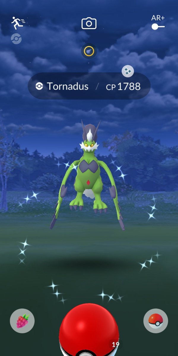 miah_moe's tweet photo. 5th attempt finally a shiny tornadus #pokemonGo #shiny #GBL https://t.co/qZoQkQCFHq
