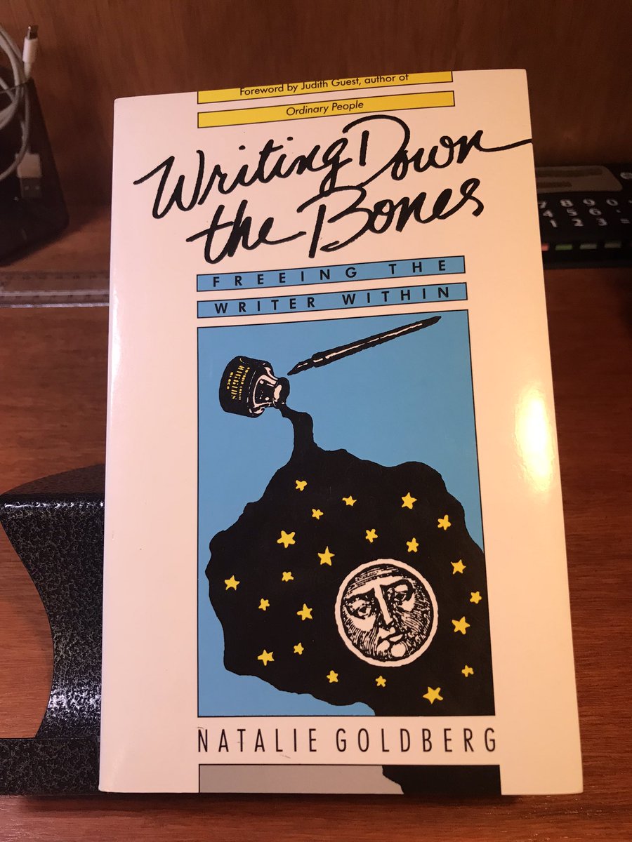 raulpacheco's tweet photo. A #RPVBooks thread on Natalie Goldberg’s “Writing Down the Bones”.
Whew.
I was not prepared to receive so much wisdom per page. “Writing Down The Bones” is the kind of inspirational writing book that you need to keep close to you and pull off the shelf frequently. https://t.co/Swg7PMpDJv