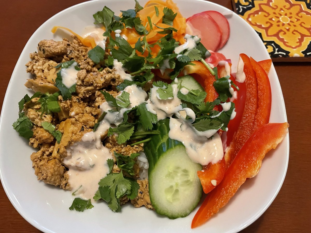 Michael Pitino, PhD (@pitinomichael) on Twitter photo My creation from week 3 of the #DNSNutritionMonth2022 challenge! #Tofu #BanhMi bowl! #delicious #nutritious #plantbased <a href="/nutrisci_uoft/">U of T Nutritional Sciences</a> Such excellent recipes from <a href="/healthstudy/">Guelph Family Health Study</a> cookbook! If you haven’t already, be sure to definitely try this one out! My creation from week 3 of the #DNSNutritionMonth2022 challenge! #Tofu #BanhMi bowl! #delicious #nutritious #plantbased <a href="/nutrisci_uoft/">U of T Nutritional Sciences</a> Such excellent recipes from <a href="/healthstudy/">Guelph Family Health Study</a> cookbook! If you haven’t already, be sure to definitely try this one out!