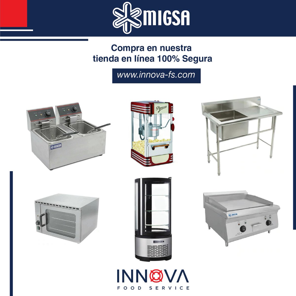 innova_fs's tweet photo. Conoce los equipos de la marca MIGSA, compra en línea y recibe en la puerta de tu negocio. Enviamos a toda laRepública Mexicana.
https://t.co/44WeuboYs9
https://t.co/FlETeZOSd3 
#cocinasprofesionales #cocinasindustriales #foodservice #innovafs https://t.co/vJZgyLw24D