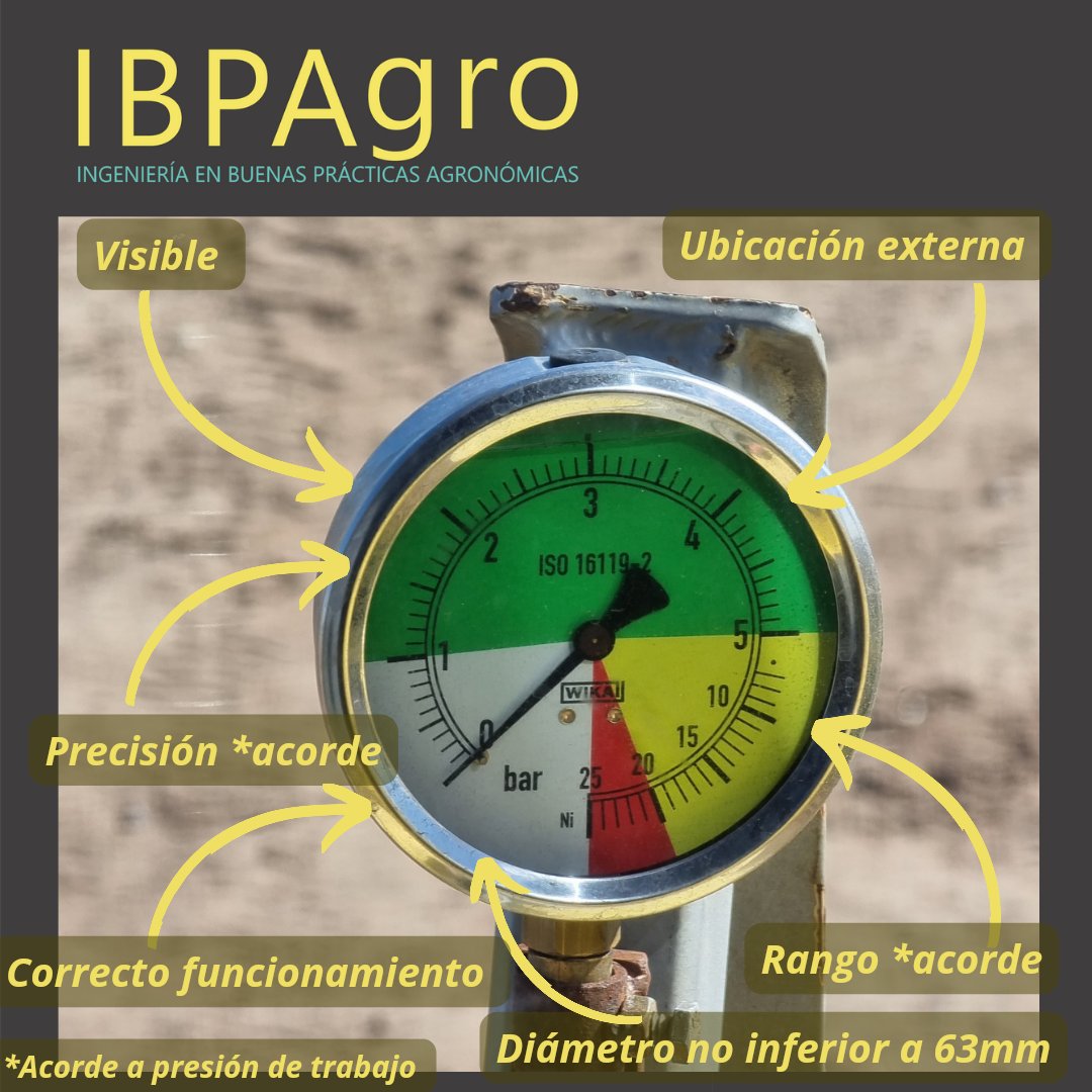 IBPAgro's tweet photo. ✔Les compartimos algunos puntos claves a tener en cuenta a la hora de evaluar un manómetro analógico del equipo pulverizador 👌

👉Su función es la de medir la presión de trabajo (Clave para conocer los tamaños de gotas que generamos). 💧 

#Ibpagro #bpas #bpa #agro #iram https://t.co/X9F2KIDYeM