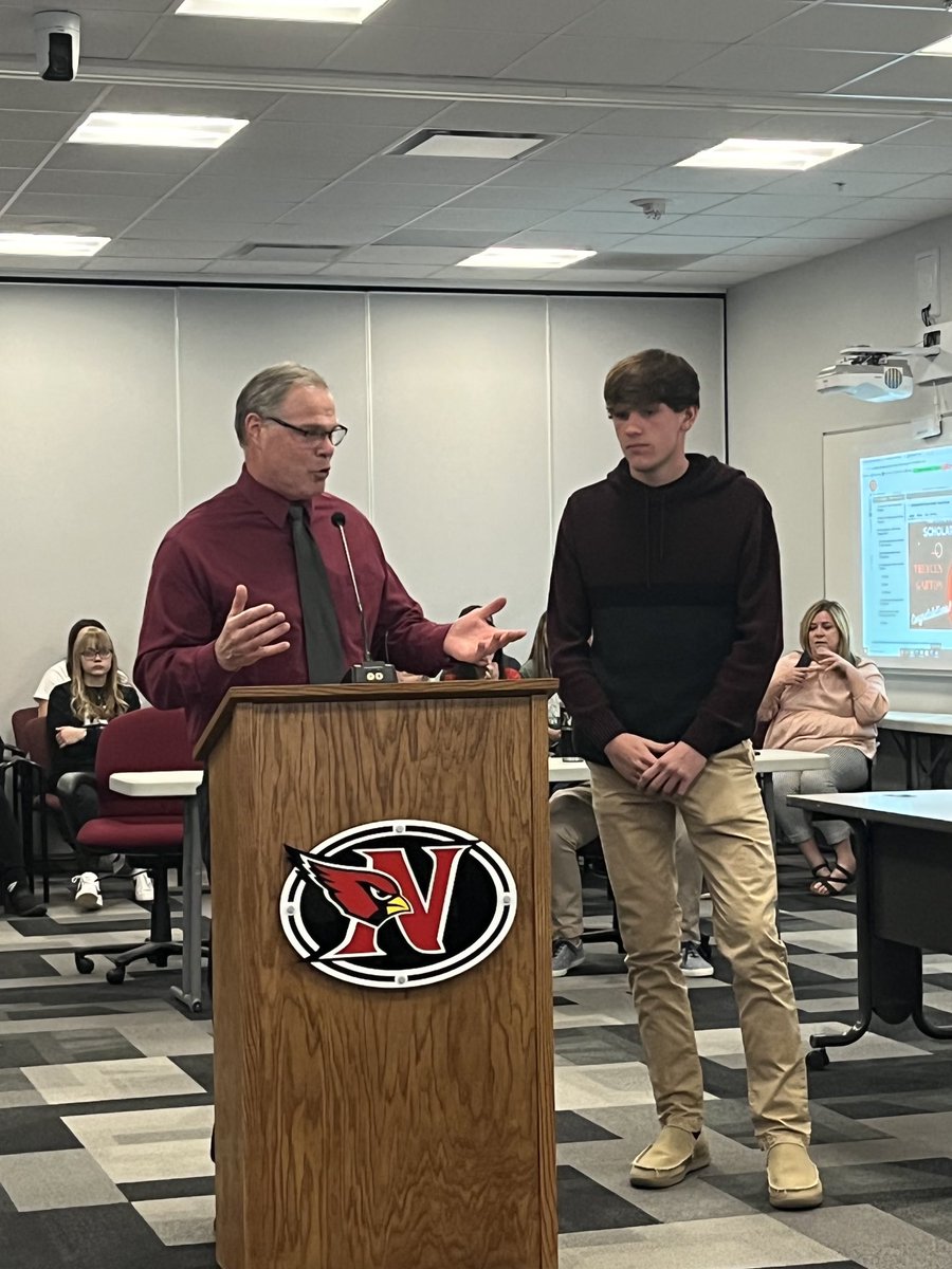 tim_bloom's tweet photo. Newton School Board recognizing students for state qualifiers and a National Merit Scholar finalist. Awesome students doing amazing things! https://t.co/gMvEPuK1IO