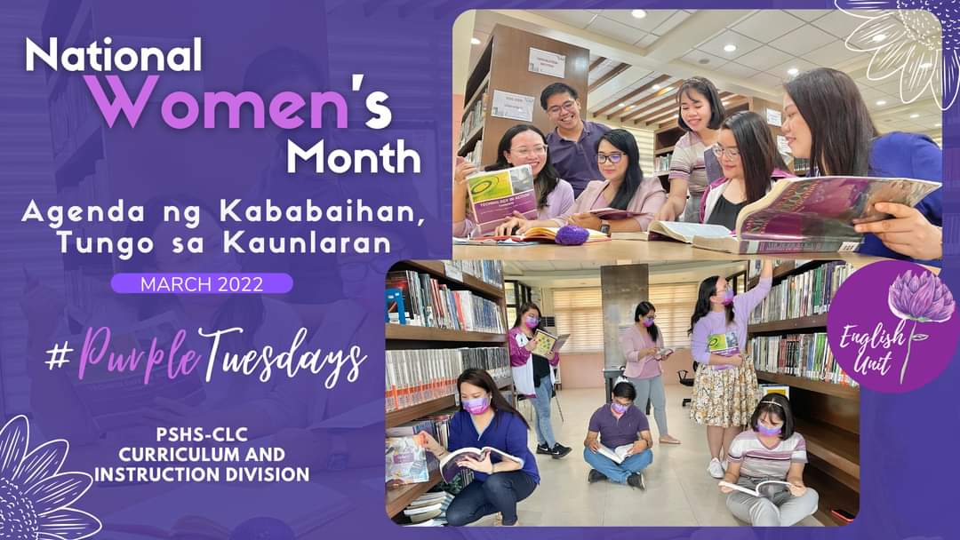 PSHS_CLC's tweet photo. 𝐖𝐨𝐦𝐞𝐧 𝐢𝐧 𝐬𝐜𝐢𝐞𝐧𝐜𝐞 𝐚𝐧𝐝 𝐬𝐜𝐢𝐞𝐧𝐜𝐞 𝐞𝐝𝐮𝐜𝐚𝐭𝐢𝐨𝐧 𝐫𝐞𝐚𝐥𝐥𝐲 𝐦𝐚𝐭𝐭𝐞𝐫🤩💜

The Philippine Science High School-Central Luzon Campus strongly supports the 2022 National Women’s Month.💜💜💜

#WomenMakeChange #AgendangKababaihan #NWMC2022 #PurpleTuesdays https://t.co/ix6XtG86SQ
