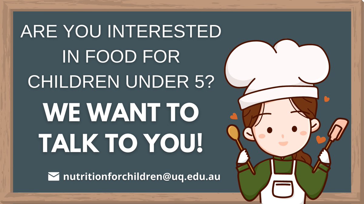 The #UQ researchers behind the Nutritious Tools digital toolkit are calling for participants to take part in a survey exploring experiences &amp; thoughts on nutrition for children aged 0-5. 

Survey: bit.ly/3qb1ydiFind 
More: bit.ly/34P8UMd

@ProfTruby <a href="/Dr_Clare_Dix/">Dr Clare Dix APD PhD</a>
