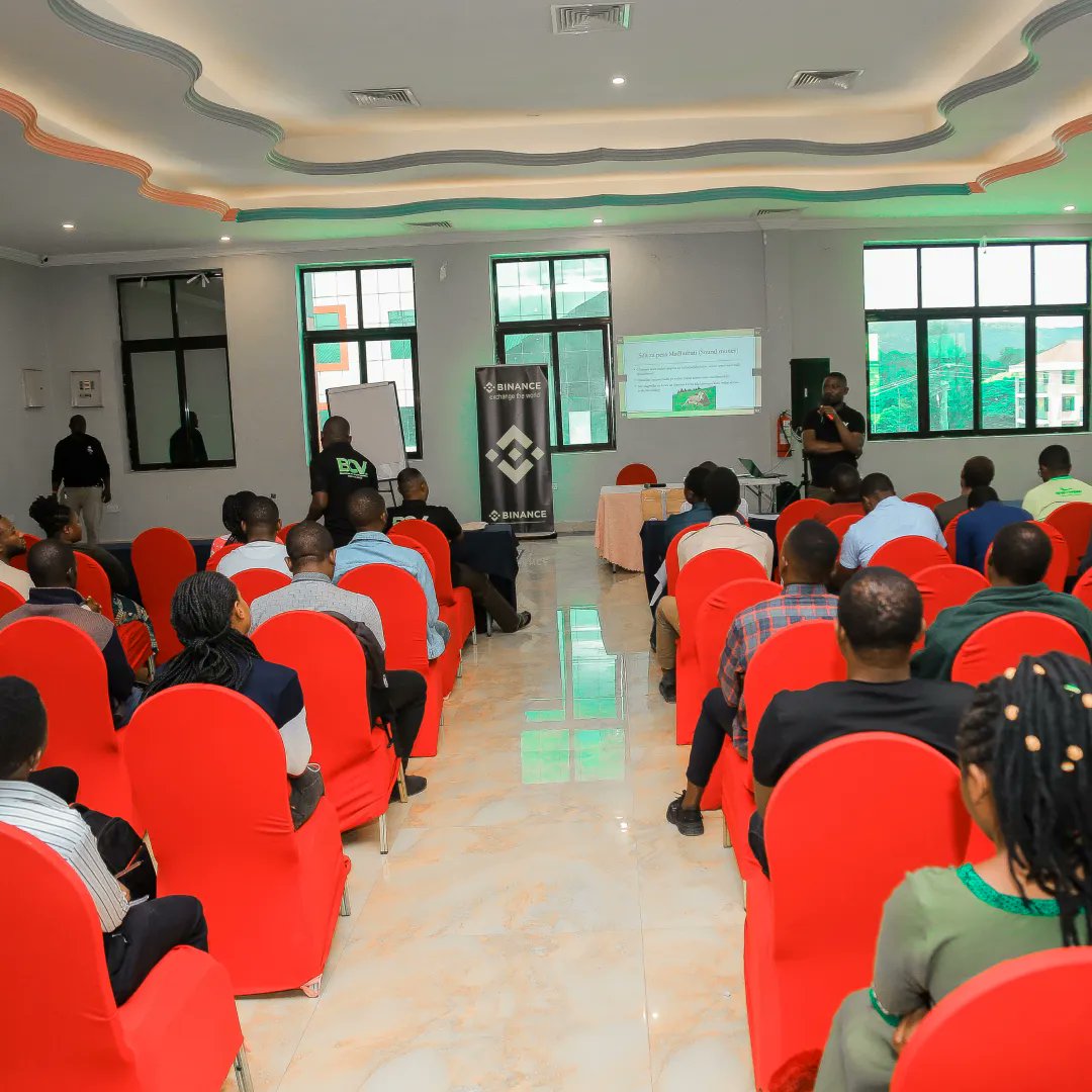 binance's tweet photo. #Binance held its 1st offline event in Tanzania! 

The event was a great opportunity for the local community to learn the basics of cryptocurrency and how they can start their journey on #Binance. https://t.co/gsB7j0Jbn8
