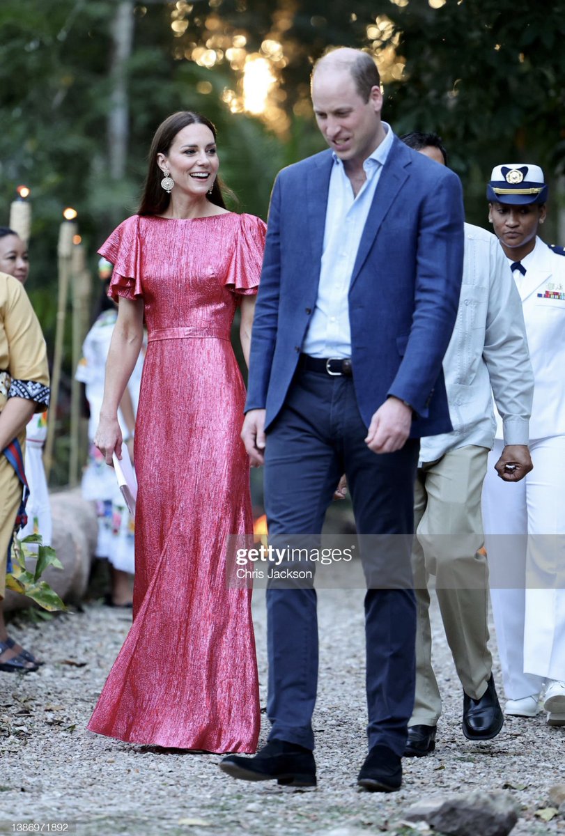 ChrisJack_Getty's tweet photo. The Duke and Duchess of Cambridge arrive for an evening reception at Cahal Pech Mayan archaeological site tonight #royalvisitbelize https://t.co/cPGsyM8Wkg