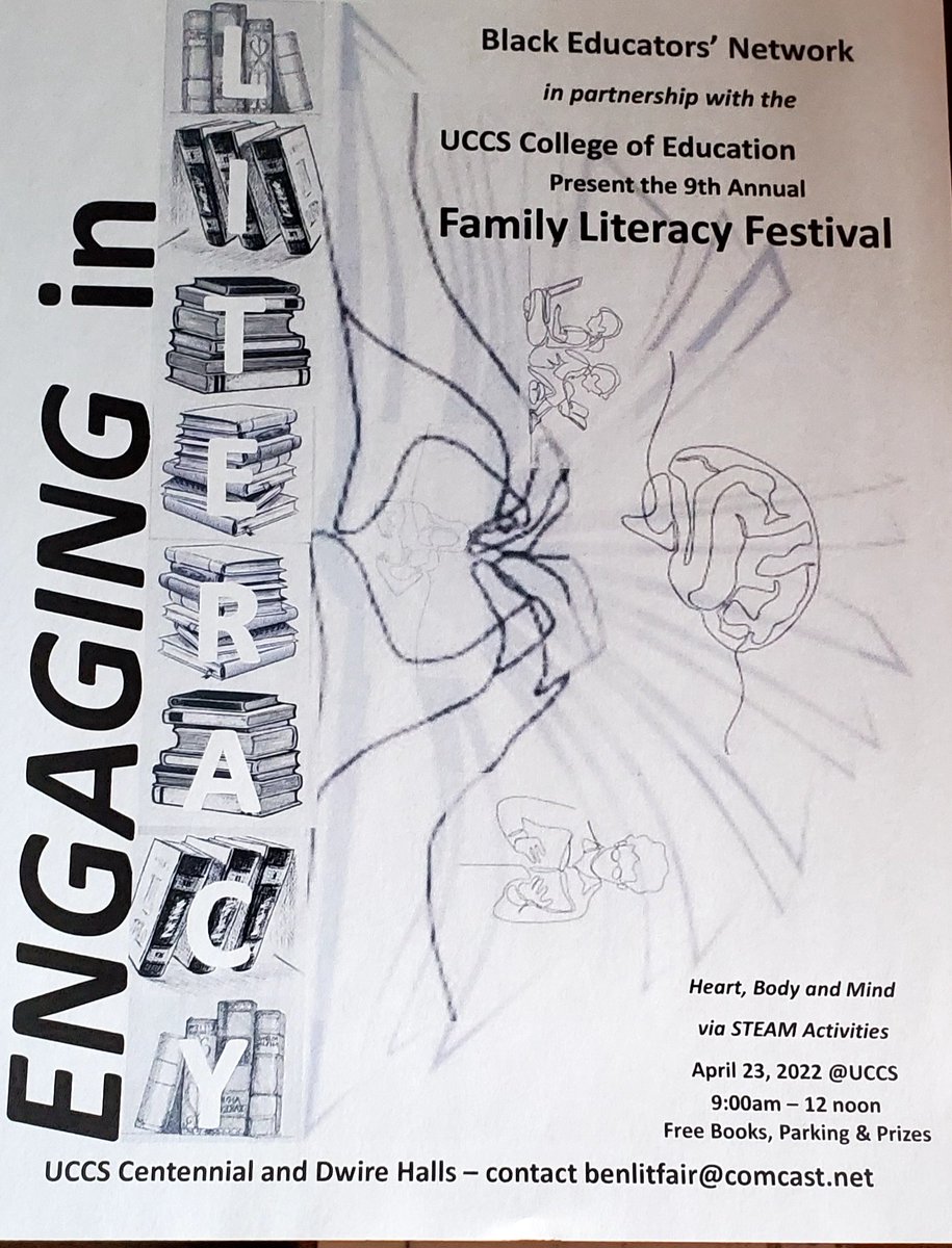 BlackEdNetwork (@blackednetwork) on Twitter photo The 9th Annual Free Literacy Festival is back in-person April 23rd
<a href="/UCCS/">UCCS</a> campus
<a href="/XRTeacher/">Sean Wybrant</a>
@D11_Science
#cssd11
<a href="/WSD3ParksAndRec/">Widefield Parks&Rec</a>
<a href="/SME_HSD2/">Stratton Meadows</a>
<a href="/DrAaronJGriffen/">Aaron J. Griffen Ph.D.</a> #ColoradoSprings
@csindependent
facebook.com/14760960873514… The 9th Annual Free Literacy Festival is back in-person April 23rd
<a href="/UCCS/">UCCS</a> campus
<a href="/XRTeacher/">Sean Wybrant</a>
@D11_Science
#cssd11
<a href="/WSD3ParksAndRec/">Widefield Parks&Rec</a>
<a href="/SME_HSD2/">Stratton Meadows</a>
<a href="/DrAaronJGriffen/">Aaron J. Griffen Ph.D.</a> #ColoradoSprings
@csindependent
facebook.com/14760960873514…