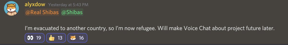 RichestManInLDN's tweet photo. Please show some love to @dopeshibas..this is beyond messed up... Dev has had to flee Ukraine 🙏

https://t.co/oqXAojyvNg https://t.co/i1Kq9hRKLy
