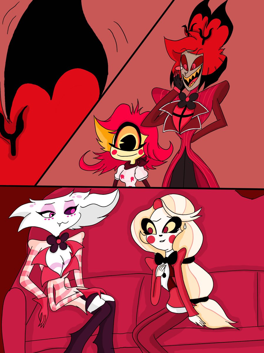 Okmi_Arashi's tweet photo. Here the pages without the text box #radiodust #AngelDust #alastor #HazbinHotel #hazbinhotelfanart #HazbinHotelAlastor #HazbinHotelCharlie #charlie https://t.co/Jht5200pUC