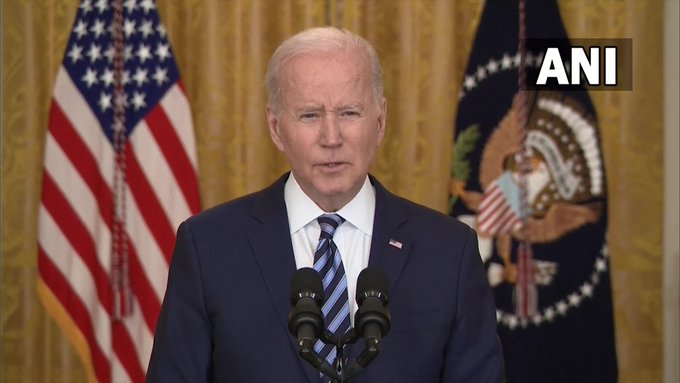 ANI's tweet photo. US President Joe Biden says India, an exception among US major allies, "has been somewhat shaky” on the Western sanctions punishing Russia's invasion of Ukraine.

(File pic) https://t.co/eGMxjPMp6W