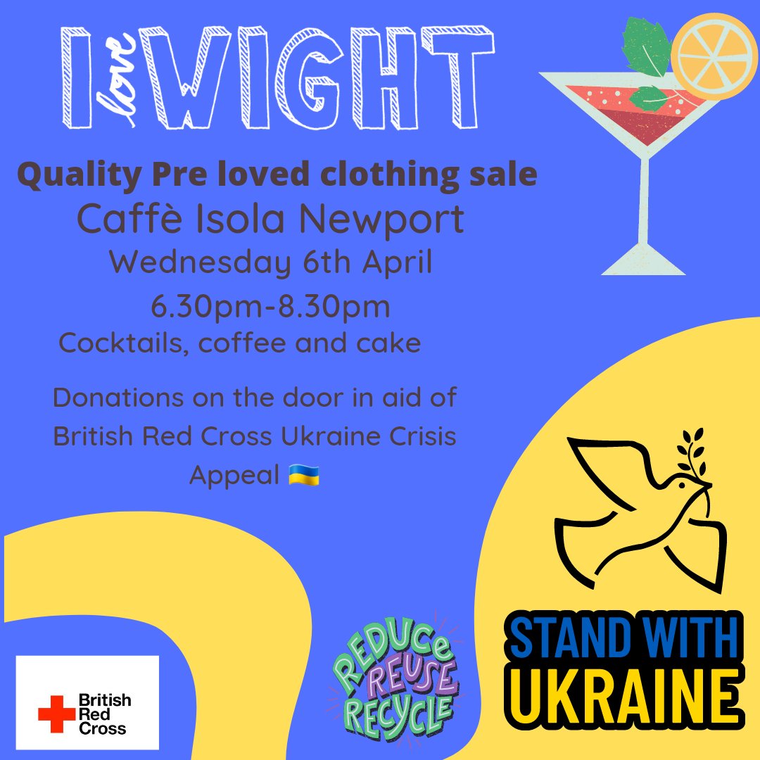 Pre loved clothing event <a href="/styleofwightmag/">Style of Wight</a> <a href="/iwcponline/">Isle of Wight County Press</a>  <a href="/onthewight/">OnTheWight: Isle of Wight News</a> 
#stopfastfashion
#IStandWithUkraine