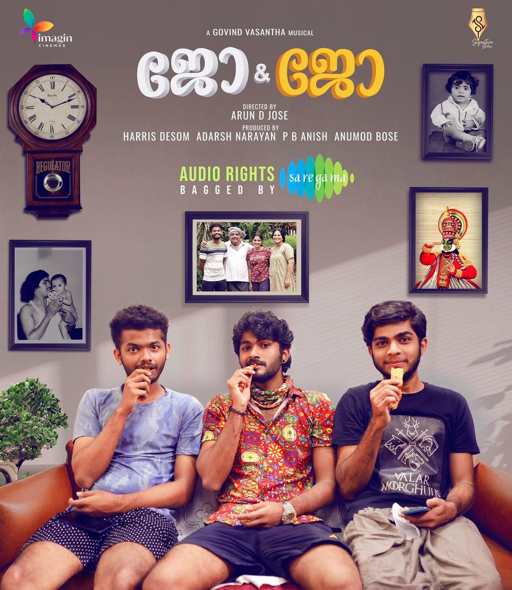 New poster! 
#ArunDJose’s directorial movie #JoAndJo! 
Starring: #Mathew, #NikhilaVimal and #Naslen!