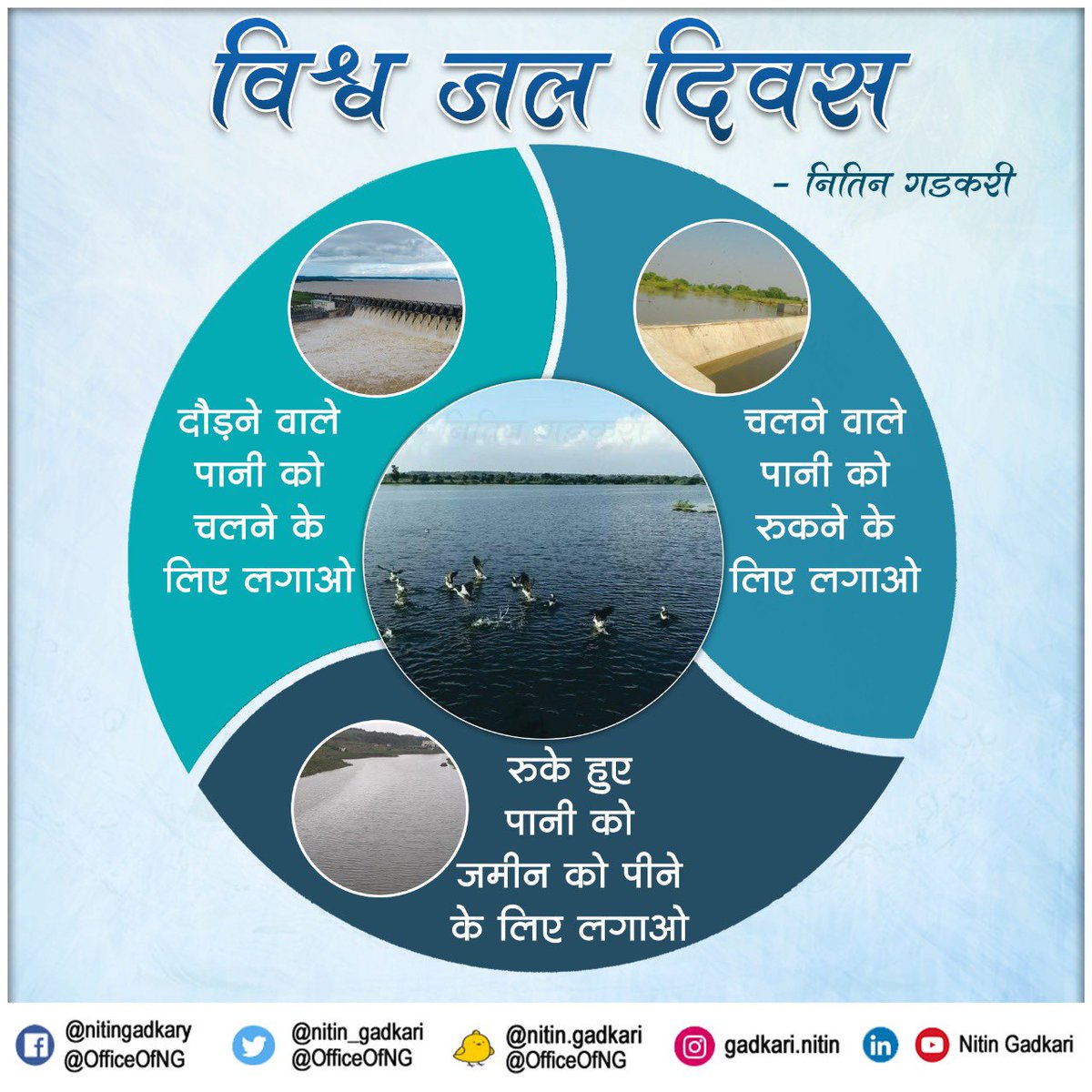 विश्व जल दिवस के अवसर पर जलशक्ति के संचय करने का संकल्प करें। #WorldWaterDay