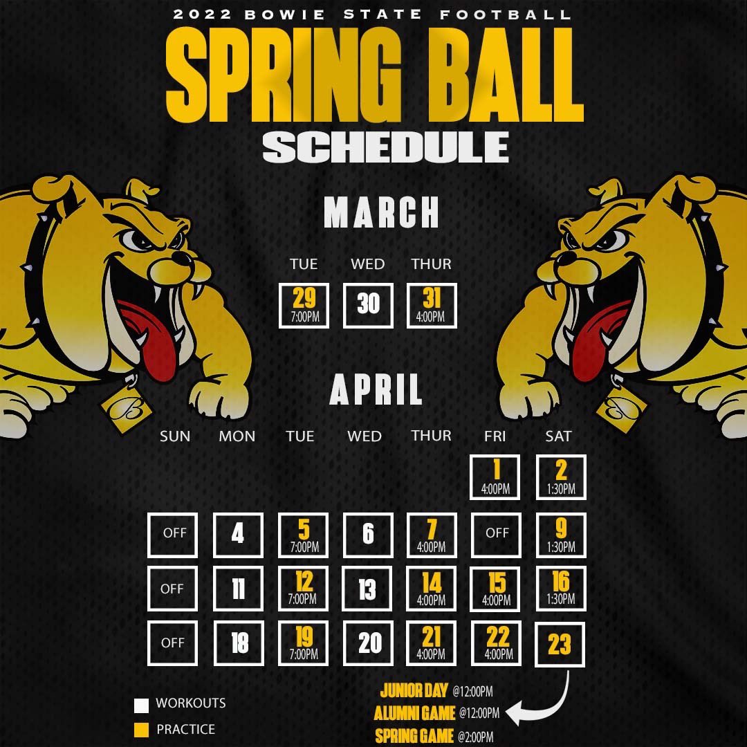 HBCU Premier Sports & News on Twitter "Bowie State University Spring