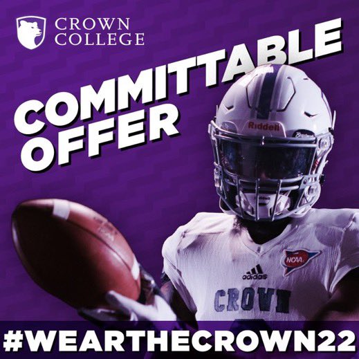 I’m beyond blessed to receive my very first offer from Crown College. I wanna say thank you to everyone that has got me here to this moment. God bless🙏🏽🙌🏾. <a href="/EShourds5/">Eric Shourds ✝️</a> <a href="/declan_deyoung/">Declan DeYoung</a> @AdrianHynson <a href="/CrownCollegeFB/">Crown College Football</a> <a href="/FBswarmfootball/">Flour Bluff Football</a> @UandU_Recruits <a href="/CoachJohnson_10/">Lester Johnson</a> <a href="/BakerLBrian/">Brian Baker</a>