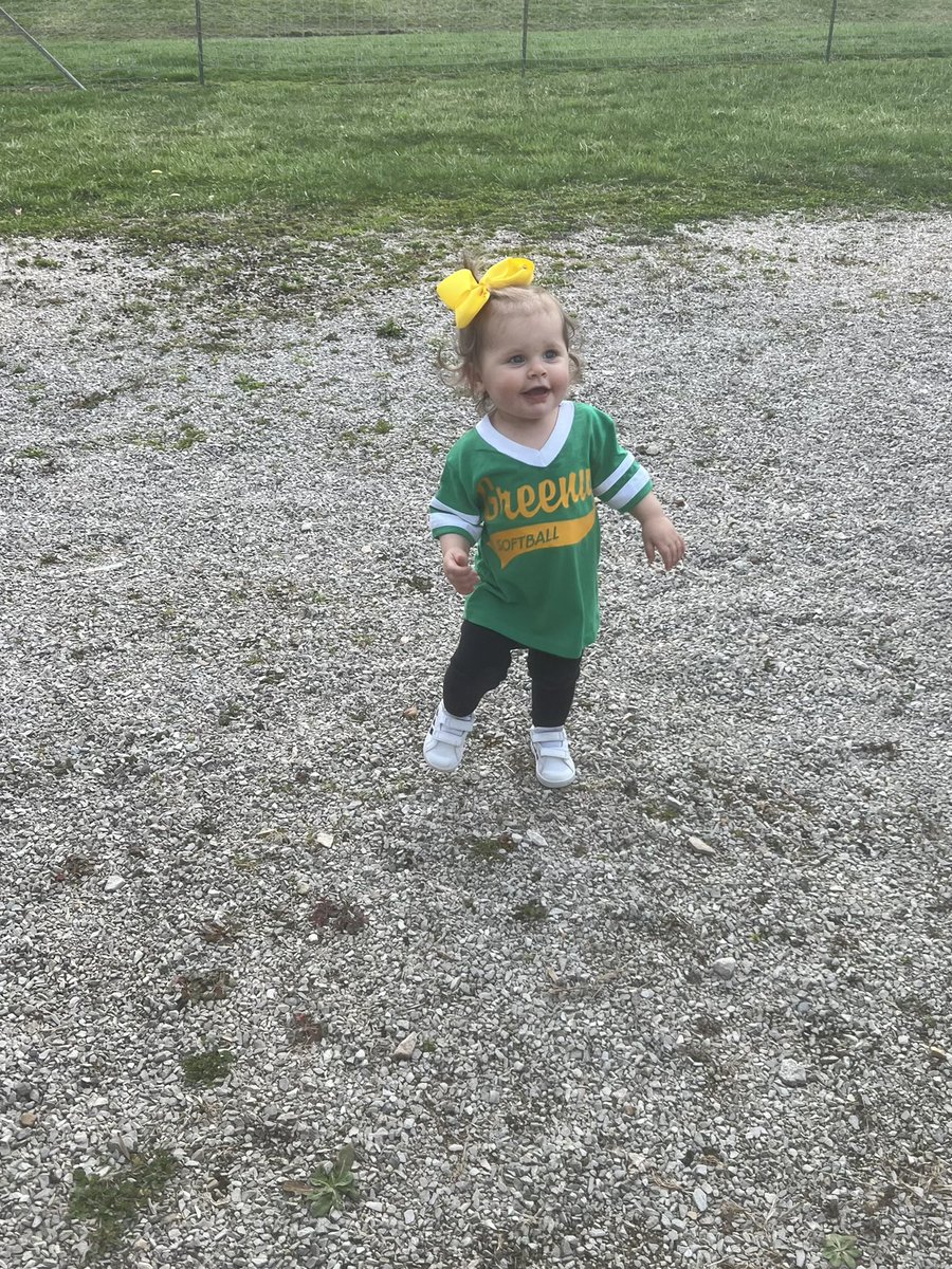 KamSlateGC's tweet photo. We kicked off our week by cheering on GC softball at tonight’s home opener. The littlest Greenslate really enjoyed the concession stand. 🍿🥎🌭 #GCOneForAll https://t.co/e2JHPnIrnK