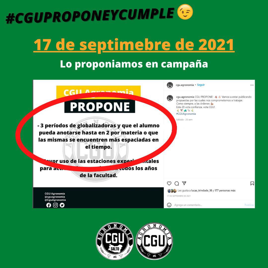 CguAgronomia's tweet photo. ¡BUENAS NOTICIAS!
Desde hace un tiempo veníamos trabajando comprometidos en este cambio para mejorar el Plan de Estudios. 
Hoy luego de mucho trabajo logramos  la aprobación de esta propuesta que surgió desde los estudiantes. https://t.co/DW4u7W3IfF