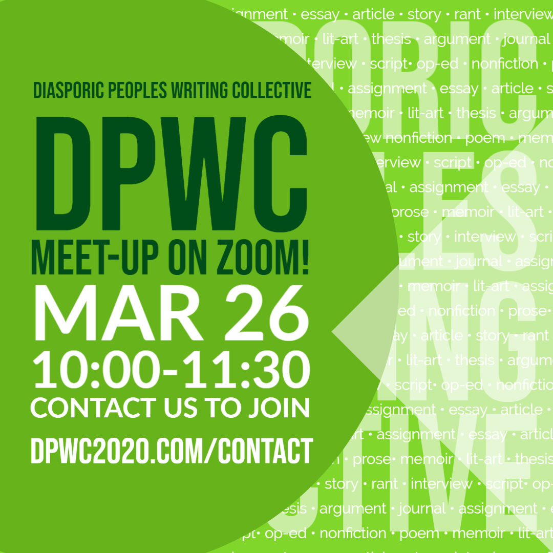 dpwc2020's tweet photo. DPWC meets the last Saturday of each month, so, dear members, (use the link that was emailed to you), and non-members, visit our site with a request-to-join. https://t.co/6AcwA8OVxh ☮️
#SJSU, #DPWC, #writingcommunity #literature, #equityinthearts, #bipoc #underrepresented https://t.co/M9iChq2njd