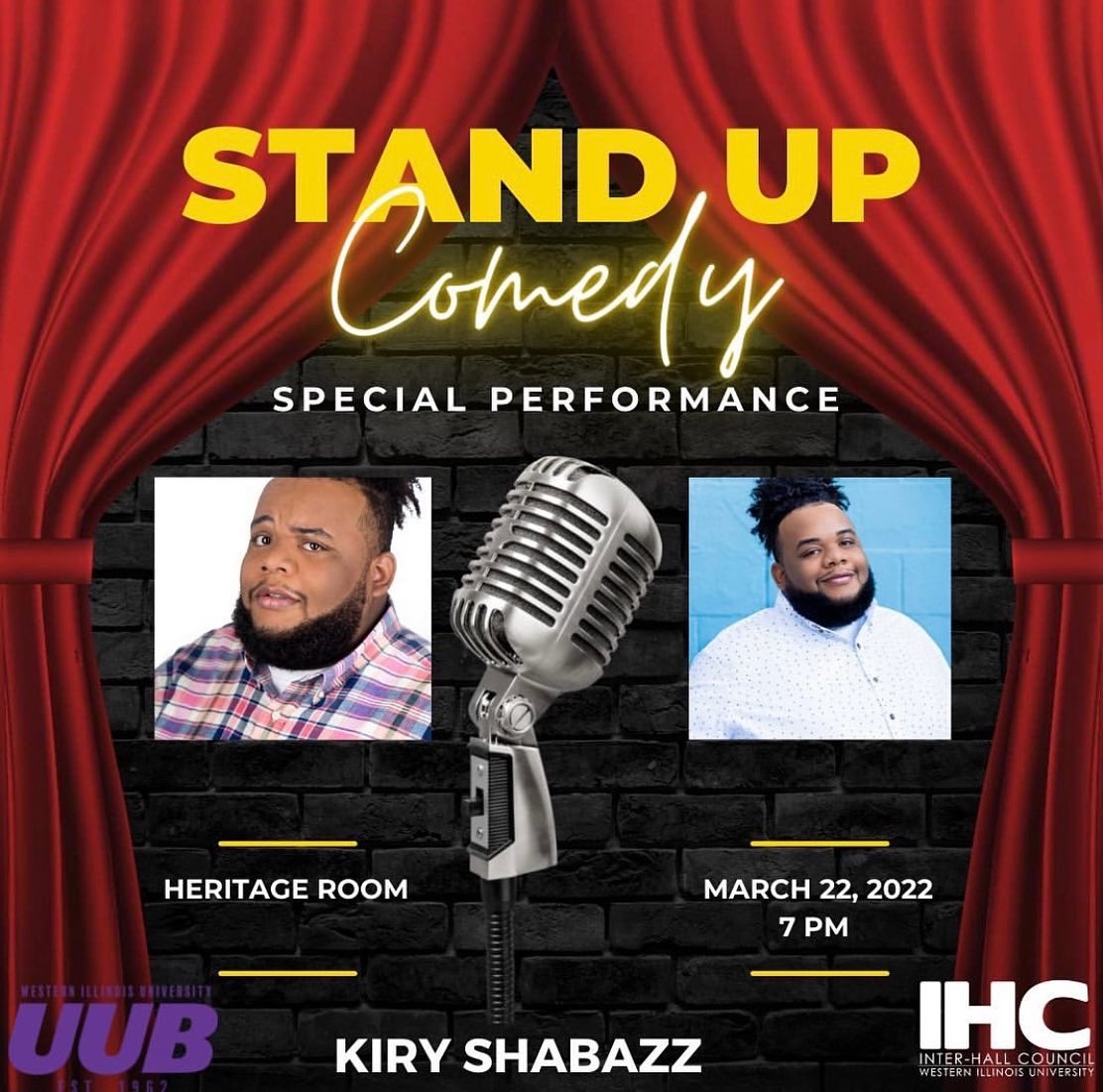 Join UUB and WIUIHC tomorrow in the Heritage room for special guest Kiry Shabazz