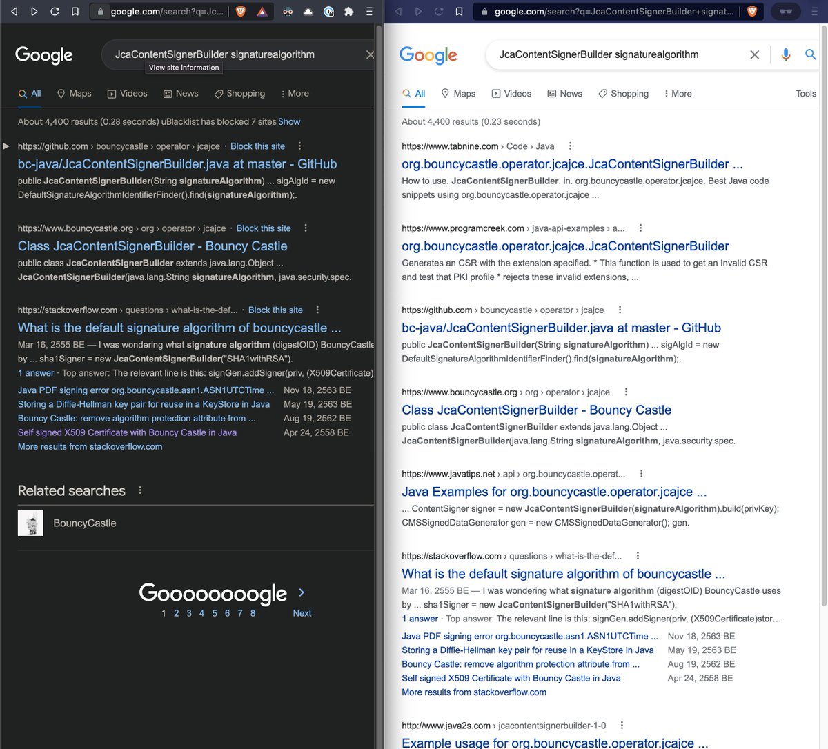 tonisives's tweet photo. 7/10 #google search results are AI generated useless source code snippets. I installed https://t.co/XR1tc3K79a to hide these "spam" results. https://t.co/5ovGRDvzvp