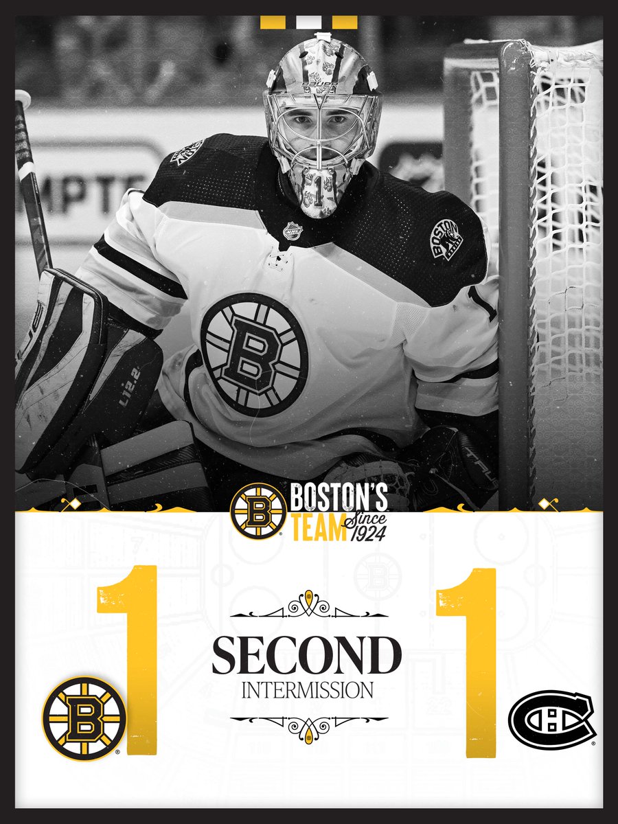 NHLBruins's tweet photo. Tied up after two. https://t.co/vJFQiPxYGl