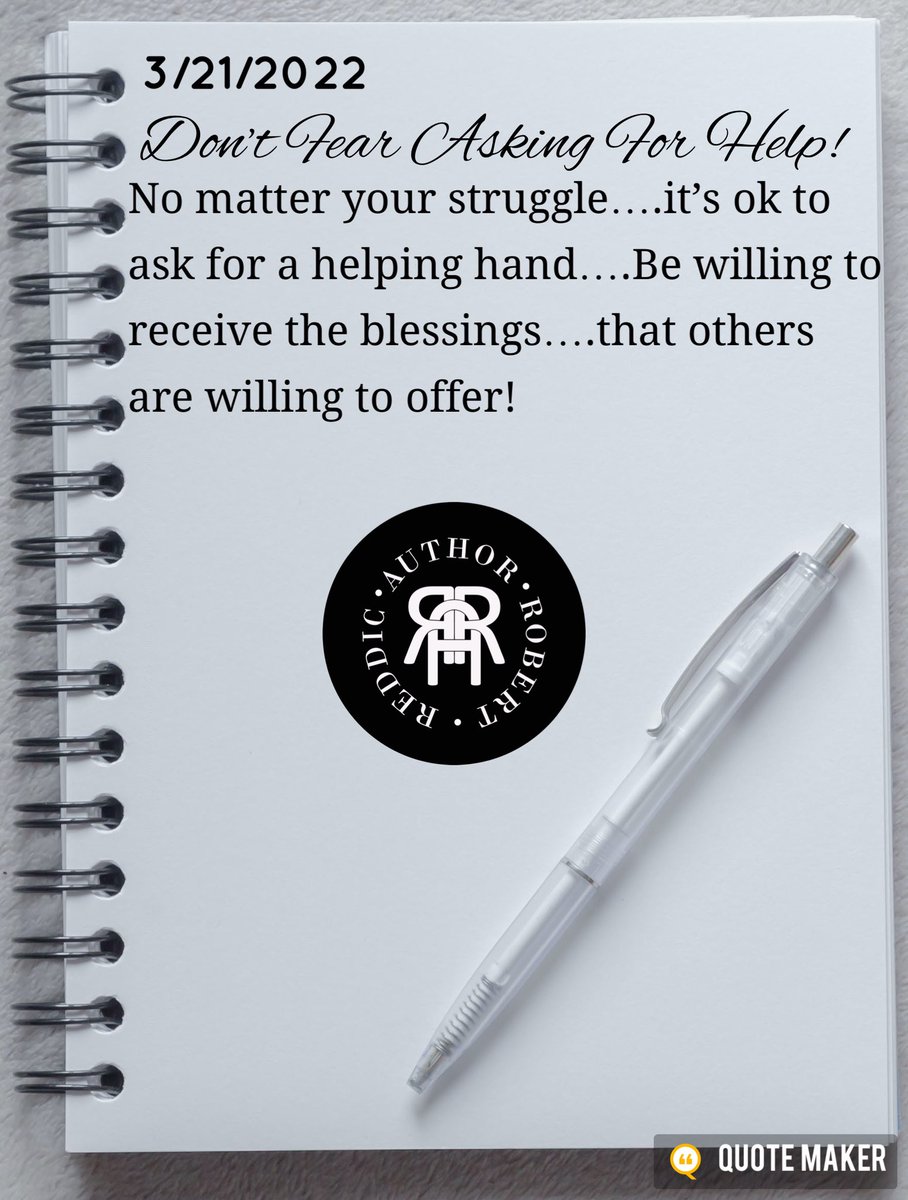 addiction_book's tweet photo. Robert’s Quotes - 3/21/2022
#DontFearAskingForHelp
Don’t be scurred….Get the help you need!

#HeartFelt #RobertsQuotes  #QuoteADay #QuoteEveryDay #QuoteOfTheDay #WritingCommunity #AmWriting #AuthorRobertReddic https://t.co/e1IB2TtDCy