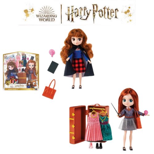 fofeando's tweet photo. Aquí tenemos las primeras imágenes de los nuevos “Harry Potter Wizarding World Fashion Dolls de la marca Spin Master. Esta vez tenderemos a Harry Potter, Hermione Granger y Ginny Weasley. Todos vienen con cambios de ropa y accesorios. #Fofeando https://t.co/9HcgVYlnWv