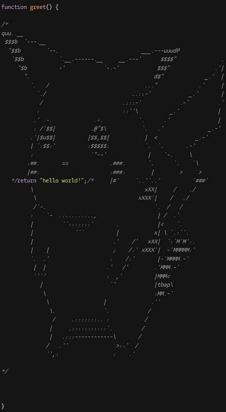 Shahx95's tweet image. 10/10 code - a function that returns &quot;hello world!&quot;. @codewars #100devs #codewarriors