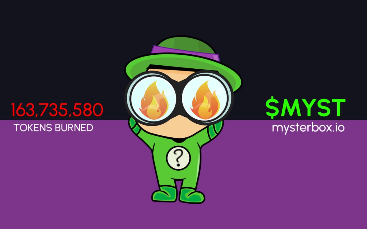 Tiggerking13's tweet photo. $MYST has burned 16.3% of total supply within the first 3 weeks of creation. 
#crypto #hyperdeflationary #bscgems #lfg #100xgem https://t.co/xa5o1NQ9dg