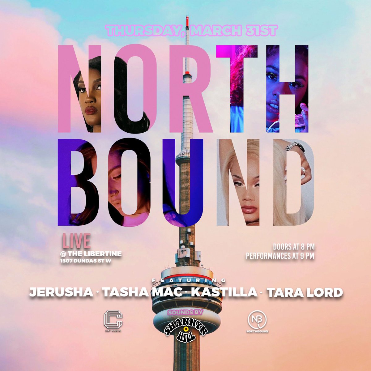 ajukixo's tweet photo. NORTHBOUND LIVE is back and we’re celebrating International Women’s Month with an all female line up ✨ Online tickets are now on sale! Join us Thurs, March 31st - doors open at 8PM 

#Jerusha #TashaMac @KastillaMusic @taralord @ShannynHill @CayRadio 

https://t.co/2uN4VBbrPb https://t.co/hh4TFXao3q