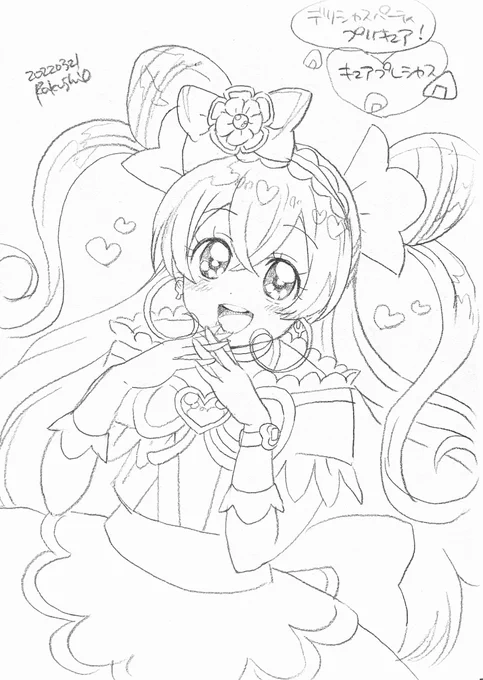 模写 #デリシャスパーティプリキュア #デパプリ #キュアプレシャス 