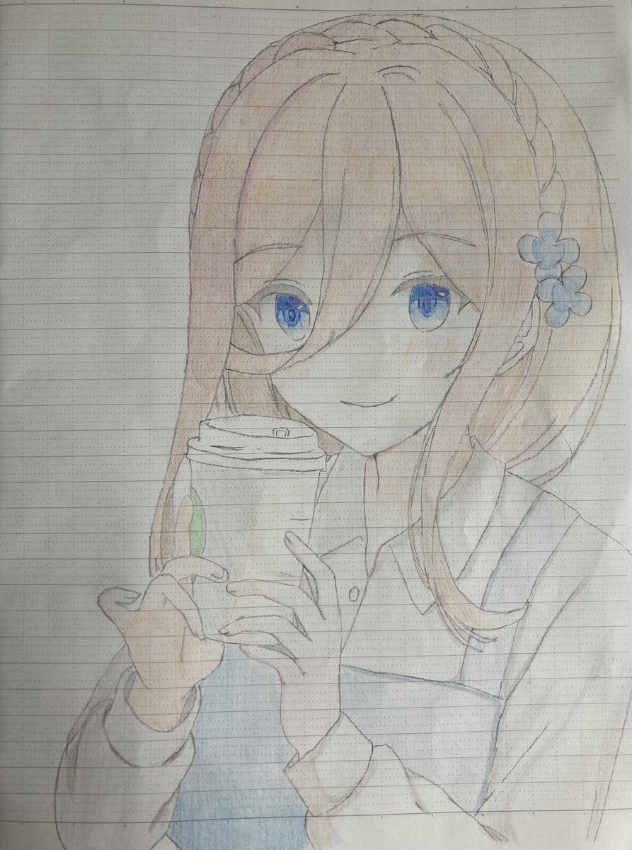 B7Zs5's tweet photo. #イラストレーターさんと繋がりたい 
#五等分の花嫁 #中野三玖 
#イラスト 
今回は、五等分の花嫁の三久を描きました。 https://t.co/yfacCGZPuS