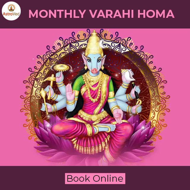 AstroVed's tweet image. Invoke the blessings of Varahi for protection against negativity, removal of financial hurdles. Subdue your enemies and settle your property-related issues. bit.ly/36CfplW

#FreeHomam #DonateHomam #VarahiHomam #Negativity #AstroVed