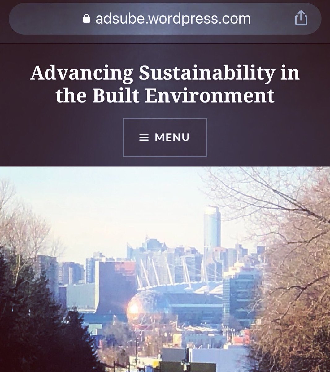 New post on Advancing Sustainability in the Built Environment