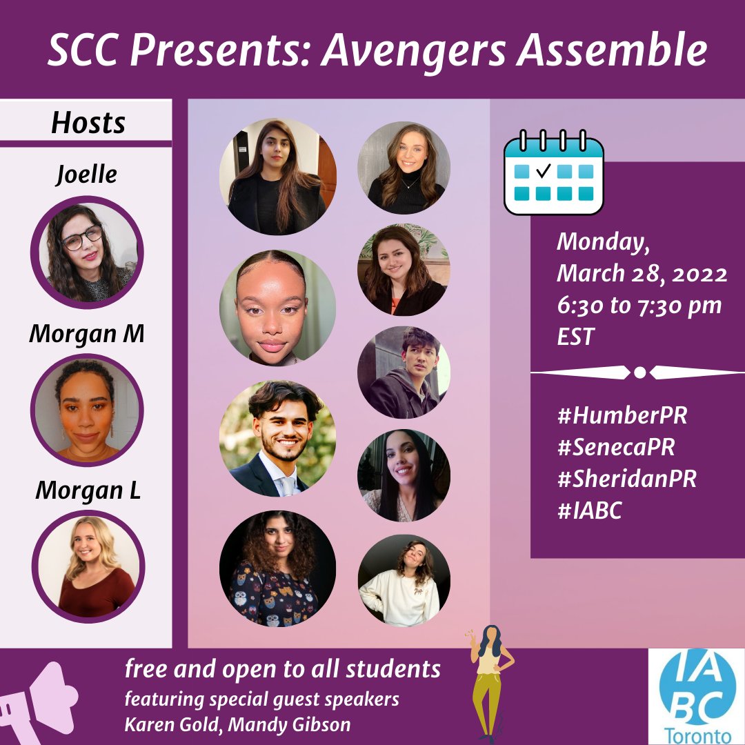 Missed our last @iabctoronto professional panel?

Join us on Monday, March 28 from 6:30-7:30 pm EST for engaging discussions on career-building and networking from guest speakers in the communications industry! 

Event is free and open for all students
Register NOW! Link in bio