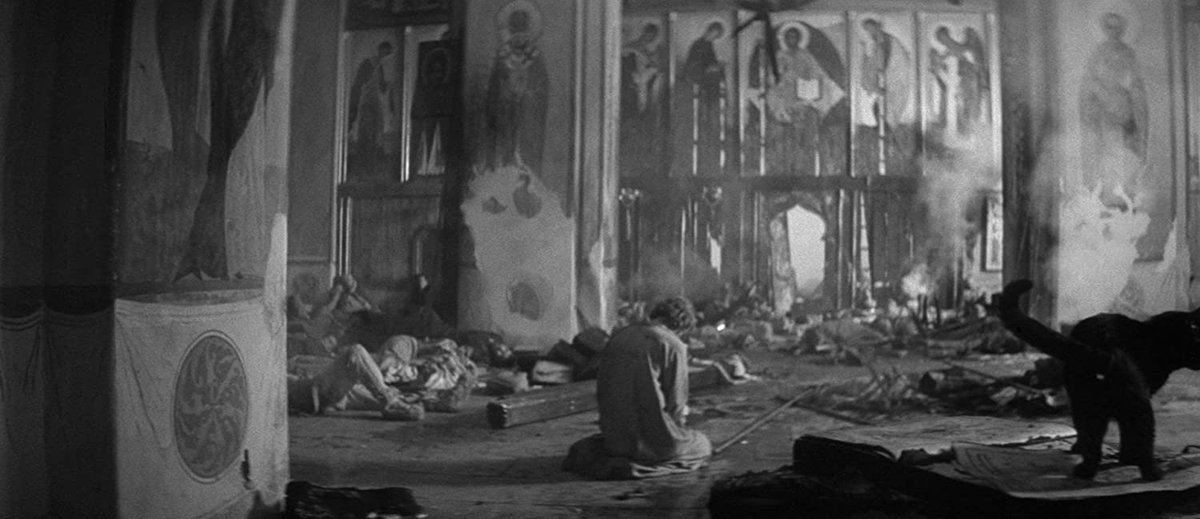 Andrei Rublev (1966) follows the Russian icon painter through decades of struggle, showing how a man who came from one of the bleakest times in human history could end up creating art that still inspires today. One of the best films on religion.