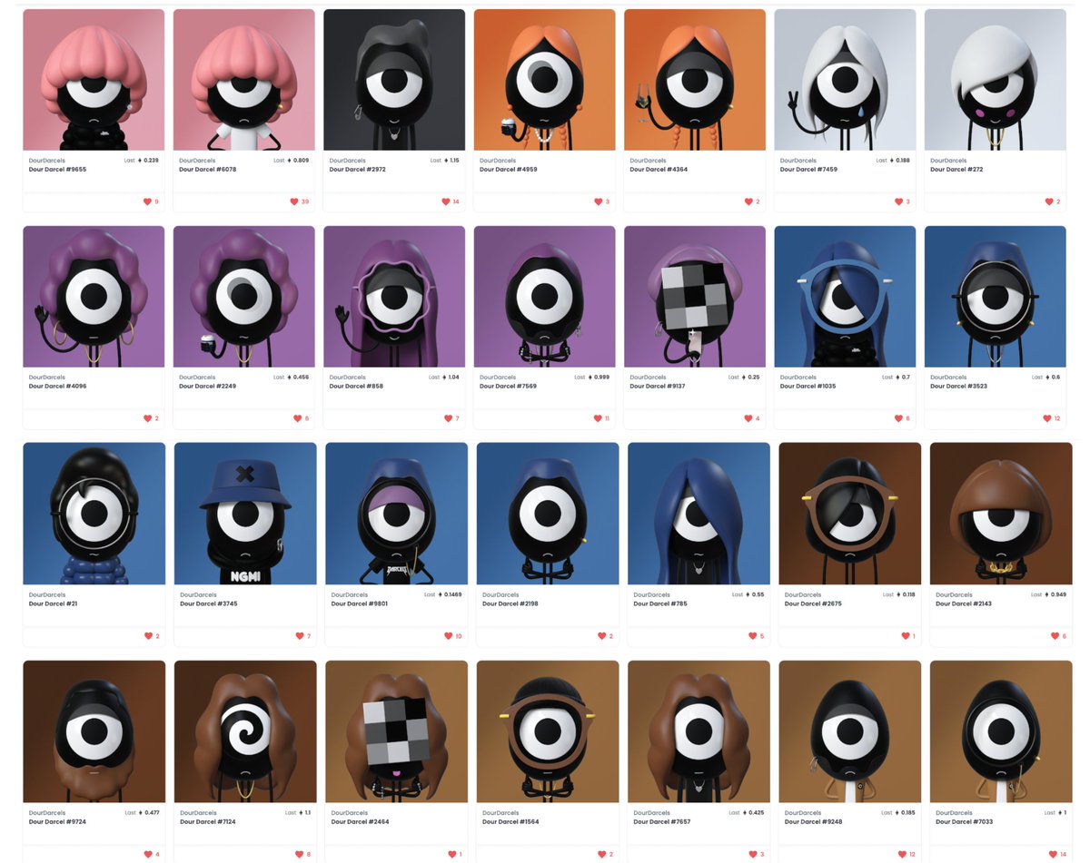 jenpop_'s tweet photo. I present to you the 109 Monochromes in the @DourDarcelsNFT collection. Must have hair, clothing, and/or accessories that match the background. Includes black and white (non disruptive of the color). Small amounts of gold and silver accessories allowed. Love? https://t.co/MfSswR8FzD